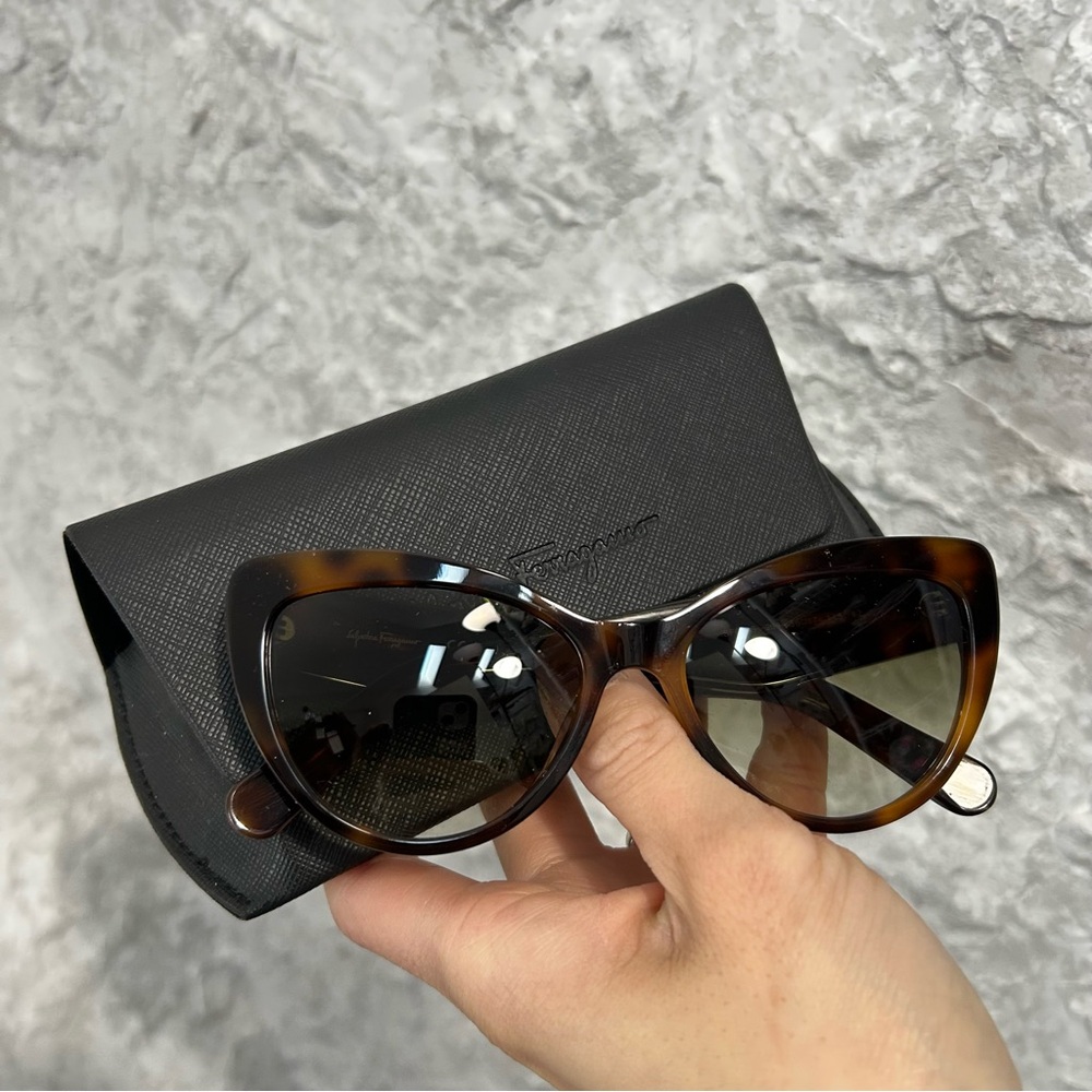 Salvatore Ferragamo Tortoise Sunglasses